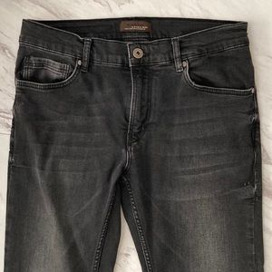 Zara Man Black Tag Skinny Jeans Black Wash Size 32